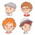 Set with boy`s faces. Userpics for blog.