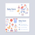 Baby store business card design template.