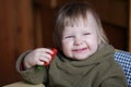 Baby eating strawberry Royalty Free Stock Photo