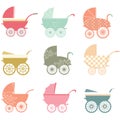 Baby Stroller Elements Royalty Free Stock Photo