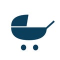 Baby stroller icon pictogram illustration