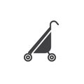 Baby stroller icon vector