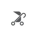 Baby stroller vector icon symbol tools for baby isolated on white background Royalty Free Stock Photo