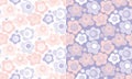 Baby style floral pattern in pastel rosy color.