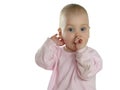 Baby Suckle Finger isolated Royalty Free Stock Photo