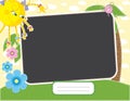 Baby summer frame with fun sun Royalty Free Stock Photo