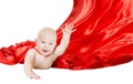 Baby Superhero, Super Hero Child Flying in Red Superman Cape Royalty Free Stock Photo