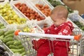 Baby in supermarket