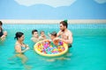 Baby swimming lessons Royalty Free Stock Photo