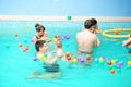 Baby swimming lessons Royalty Free Stock Photo