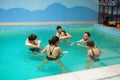 Baby swimming lessons Royalty Free Stock Photo