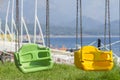 Baby swing on the beach in Kemer Royalty Free Stock Photo