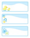 Baby tags / banners set