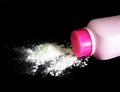 Baby talcum powder pink container