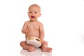 Baby tamborine player Royalty Free Stock Photo