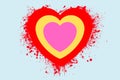 Colourful grange illustration of heart sign Royalty Free Stock Photo