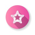 Baby teether pink flat design long shadow glyph icon