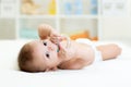 Baby with teether toy Royalty Free Stock Photo