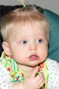 Baby Teething : Cute Girl Shows First Teeth