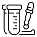 Baby test tube icon outline vector. Infant care