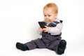 Baby texting Royalty Free Stock Photo