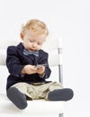 Baby texting Royalty Free Stock Photo