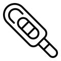 Baby thermometer icon, outline style