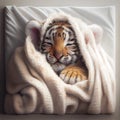 Baby tiger cub sleeping Royalty Free Stock Photo