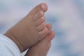 Baby toes with sand on them from the beach Royalty Free Stock Photo