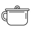 Baby toilet pot icon outline vector. Bowl equipment