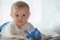 Baby with toy Royalty Free Stock Photo