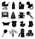 Baby Toy Icons Set Royalty Free Stock Photo