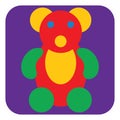 Baby toy teddybear, icon