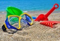 Baby Toys on the beach Royalty Free Stock Photo