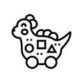 baby toys line icon vector illustration