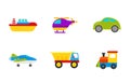 Baby toys set. Vector illustration in flat design. Royalty Free Stock Photo