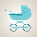 Baby transport. Pram. Vector illustration