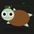 BABY TURTLE POSTER ILLUSTRATION Royalty Free Stock Photo