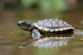 baby turtle squirming out of its shell, ready to begin life in the ocean Royalty Free Stock Photo