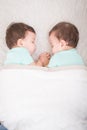 Baby twins sleeping Royalty Free Stock Photo