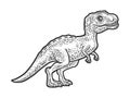 baby tyrannosaurus sketch vector illustration