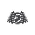 Baby under ultrasound icon