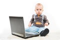 Baby using laptop