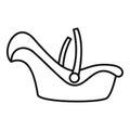 Baby vehicle seat icon, outline style