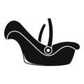 Baby vehicle seat icon, simple style