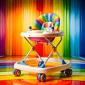 baby walker with background Royalty Free Stock Photo