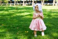 Baby walking in the park. Royalty Free Stock Photo