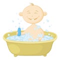 Baby wash in the bath