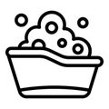 Baby wash icon, outline style