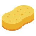 Baby wash sponge icon, isometric style